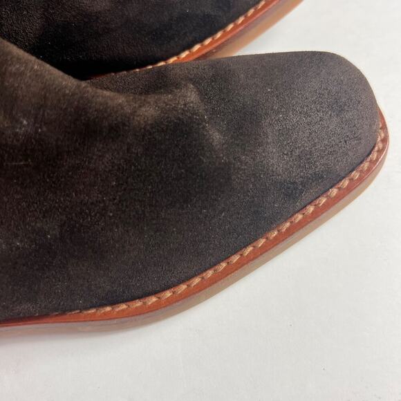 Anne Klein Womens Suede Leather Low Heel Ankle Booties Shorties - Picture 11 of 16